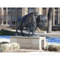 High quality garden decor bronze life size American bison statue